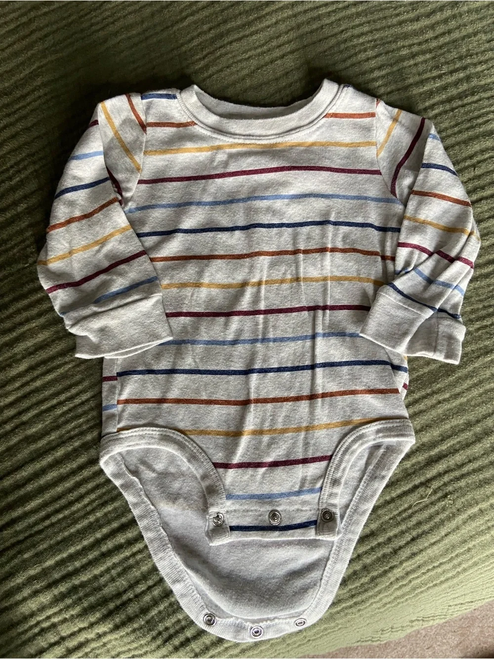 Carter's White and Navy Striped Baby Sweater